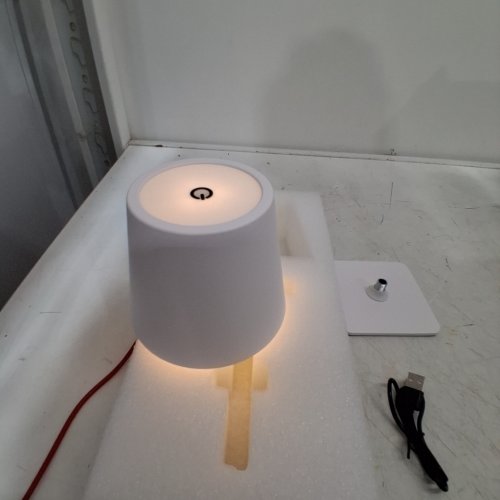 RECHARGEABLE LED MINIMALIST TABLE LIGHT WITH TOUCH LIGHT - 13" - WHITE image 2