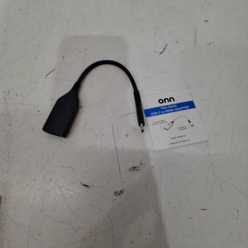 ONN USB-C TO HDMI ADAPTER - 4" - 4K HDMI - BLACK (MODEL: 100162714) image 2