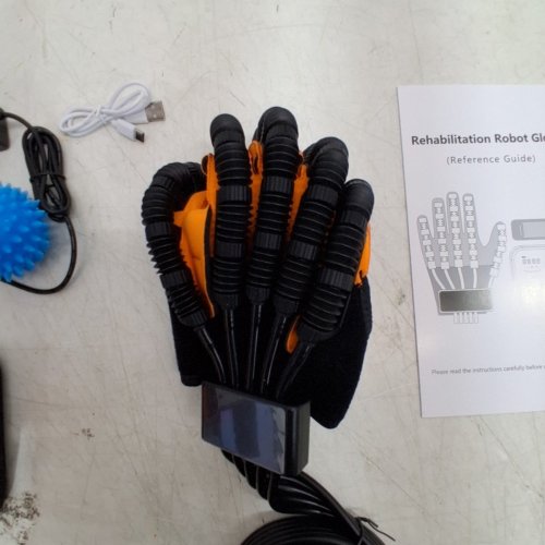 ROBOTIC GLOVE FOR HAND REHABILITATION/TRAINING - FINGER THERAPY FOR STROKE/HEMIPLEGIA/CEREBRAL PALSY REHABILITATION - MEDIUM - RIGHT HAND - ORANGE/BLACK image 6