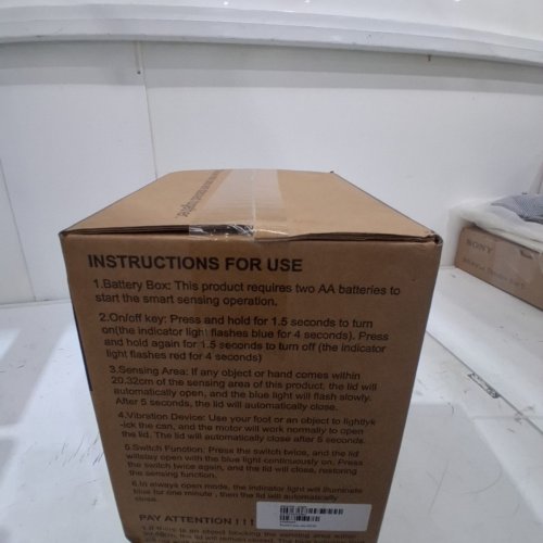 2PK PRETTYCARE SMART TRASH CANS - 3.6 GAL - WHITE (MODEL: GC01) image 4