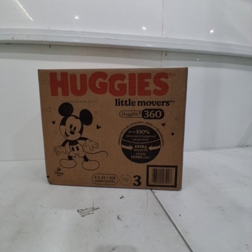 154PK HUGGIES LITTLE MOVERS HUGGFIT DISPOSABLE BABY DIAPERS - SIZE 3 - MICKEY MOUSE image 4