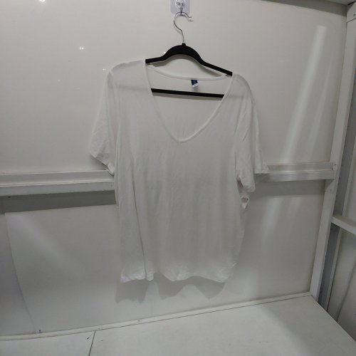 WOMENS OLD NAVY LUXE V-NECK T-SHIRT - EXTRA LARGE - WHITE image 2