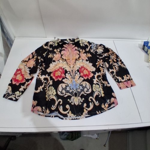 WOMEN'S FLORAL LONG-SLEEVE BUTTON-UP SHIRT - MEDIUM - MULTICOLOUR image 2