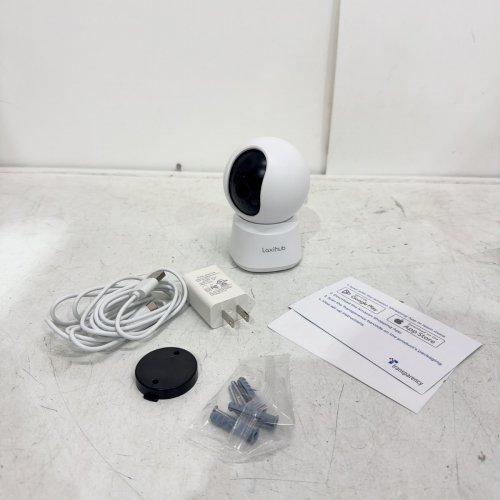 LAXIHUB 360° VIEW 2K SMART CAMERA WITH PHONE APP, PAN/TILT, MOTION & SOUND DETECTION, NIGHT VISION, TWO-WAY AUDIO, WORKS WITH ALEXA - WHITE (MODEL: P2T) image 3