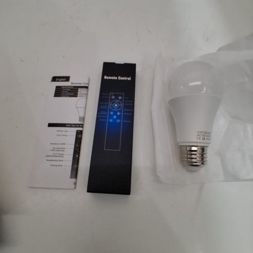 BRIGHTARK DIMMABLE LIGHT BULB WITH REMOTE CONTROL - 3000 K-6000 K - WHITE image 2