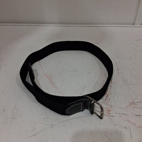 BRAIDED WOVEN STRETCH BELT - 34" - BLACK image 2
