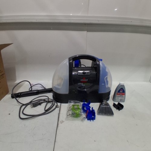 BISSELL LITTLE GREEN PORTABLE CARPET & UPHOLSTERY DEEP CLEANER - 48OZ TANK - BLUE/BLACK - (MODEL: 14006) image 3