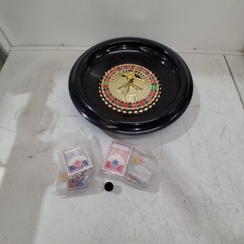 DELUXE ROULETTE WITH CHIPS ROULETTE BALLS AND CARDS - 16" - MULTICOLOR (MODEL: 10-TFB318-16-IMP) image 2