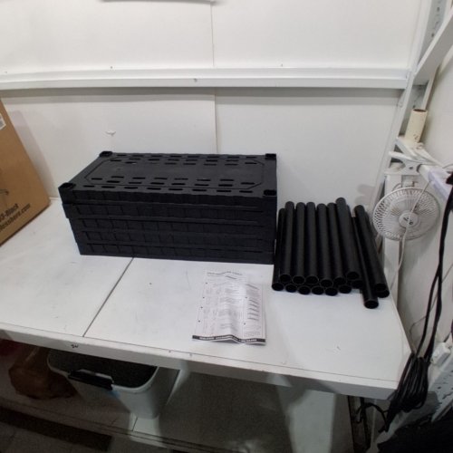 KOOLATRON OSKAR HEAVY DUTY 5-TIER PLASTIC STORAGE SHELVES - 30" X 14" X 75" - BLACK image 2