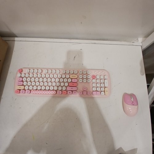 GEEZER CUTE CAT WIRELESS KEYBOARD AND MOUSE COMBO - PINK image 4
