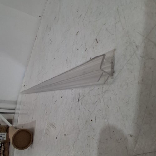 SHOWER DOOR BOTTOM SEAL PVC STRIP - FOR 5/16" THICK FRAMELESS GLASS DOOR PANEL - 39" - CLEAR (ITEM: JT309D5-8-2) image 4