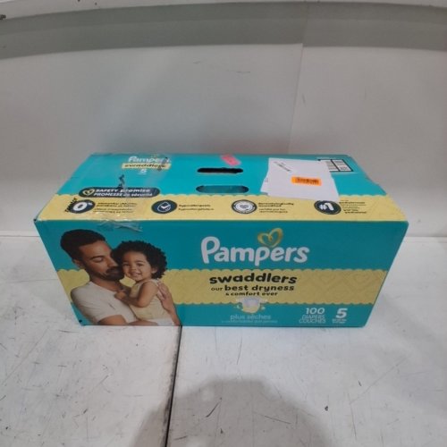 100PK PAMPERS SWADDLERS PULL-ON DIAPERS - SIZE 5 image 2
