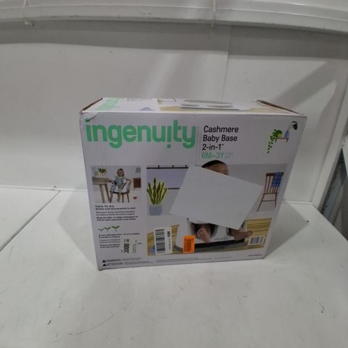 INGENUITY BABY BASE 2-IN-1 BOOSTER SEAT WITH FOOD & DRINK TRAY - 50LBS CAPACITY - BEIGE (MODEL: 10678) image 4