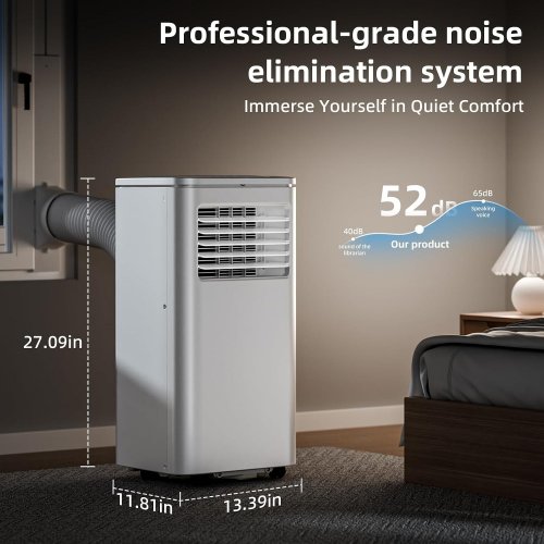 ANTARCTIC STAR PORTABLE 4-IN-1 AIR CONDITIONER WITH WHEELS - 8000BTU, COVERS 350 SQ.FT - WHITE - (MODEL: NPL-05C/X1E) image 2