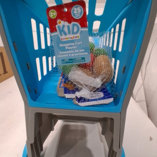 25PC KID CONNECTION WALMART SHOPPING CART PLAYSET - BLUE/GREY image 3