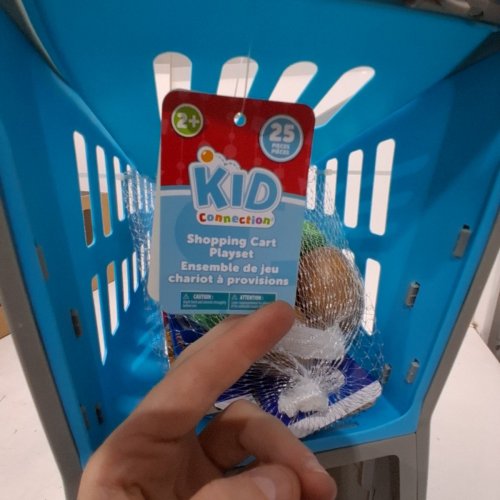 25PC KID CONNECTION WALMART SHOPPING CART PLAYSET - BLUE/GREY image 4