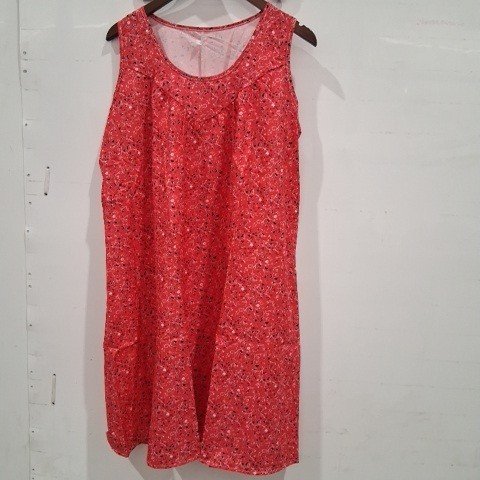 WOMEN SUMMER CASUAL T SHIRT DRESSES - EXTRA LARGE - RED image 2