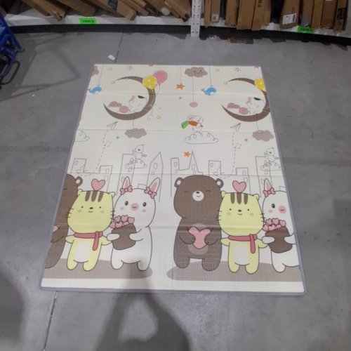 KIDS PLAY PEN WITH PLAY MAT AND ACTIVITY CENTER - 70" X 59" X 25.6" - DARK GREY - (MODEL: GR-PLAYPEN) image 4