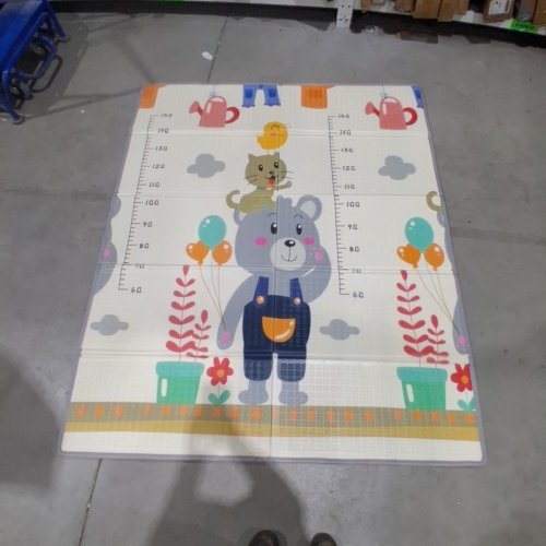 KIDS PLAY PEN WITH PLAY MAT AND ACTIVITY CENTER - 70" X 59" X 25.6" - DARK GREY - (MODEL: GR-PLAYPEN) image 5