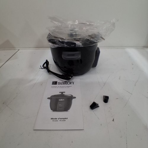 SALTON AUTOMATIC RICE COOKER AND STEAMER - 10 CUPS - BLACK - (MODEL: RC2088) image 3