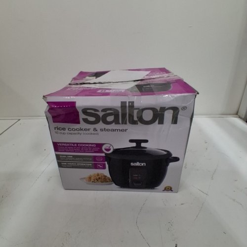 SALTON AUTOMATIC RICE COOKER AND STEAMER - 10 CUPS - BLACK - (MODEL: RC2088) image 4
