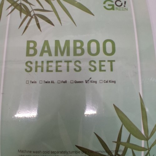 4PC COOL BAMBOO DOUBLE BRUSHED BAMBOO & MICROFIBER SHEET SET - KING - WHITE image 3