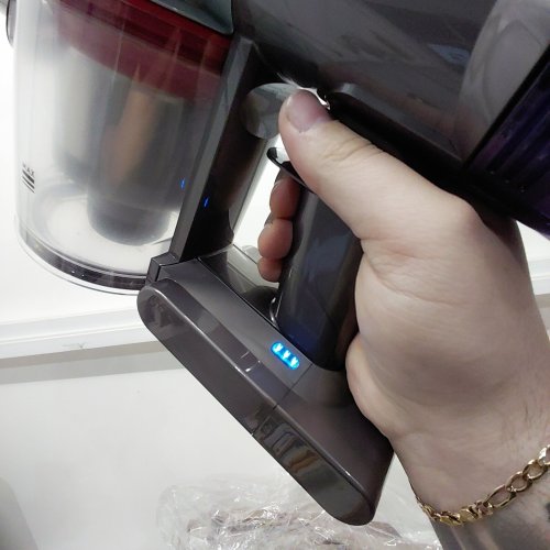 DYSON V8 PLUS RECHARGEABLE HANDHELD STICK VACUUM CLEANER WITH ATTACHMENTS - DARK GREY/PURPLE (MODEL: SV10) image 2