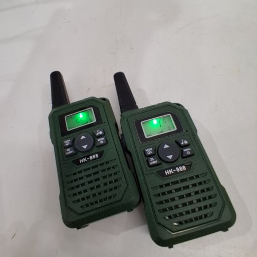 2PK WALKIE TALKIE SET - 22 CHANNELS - GREEN (MODEL: HK-888) image 2