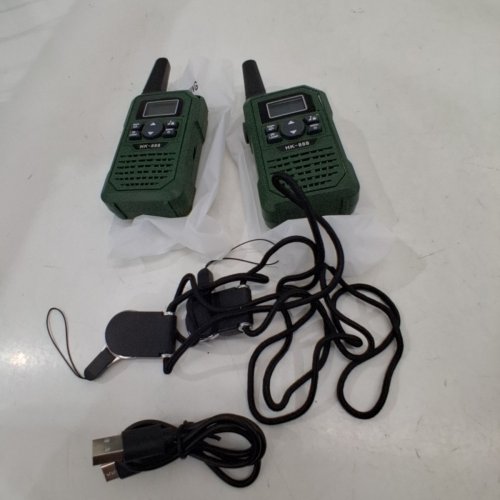 2PK WALKIE TALKIE SET - 22 CHANNELS - GREEN (MODEL: HK-888) image 4