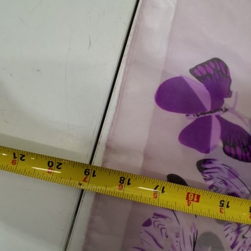 12PK SHEER BUTTERFLY PRINT TABLE RUNNERS - 17" X 60" - PURPLE/WHITE image 3