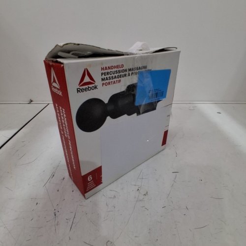5PC REEBOK HANDHELD PERCUSSION MASSAGER - 6 SPEED LEVELS, USB-C RECHARGEABLE - BLACK / RED (MODEL: RK1716-NOC-FR) image 6