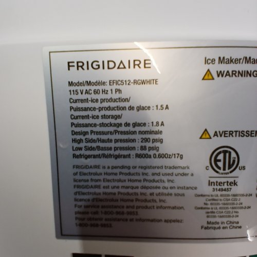 FRIGIDAIRE RETRO STYLE COMPACT ICE CUBE MAKER - 26 LBS/DAY - WHITE / ROSE GOLD (MODEL: EFIC512-RGWHITE image 3