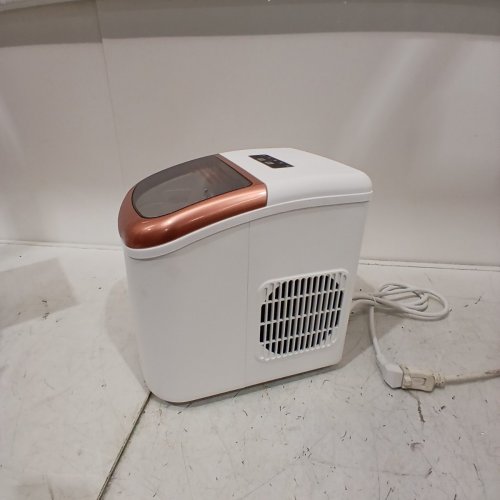 FRIGIDAIRE RETRO STYLE COMPACT ICE CUBE MAKER - 26 LBS/DAY - WHITE / ROSE GOLD (MODEL: EFIC512-RGWHITE image 5