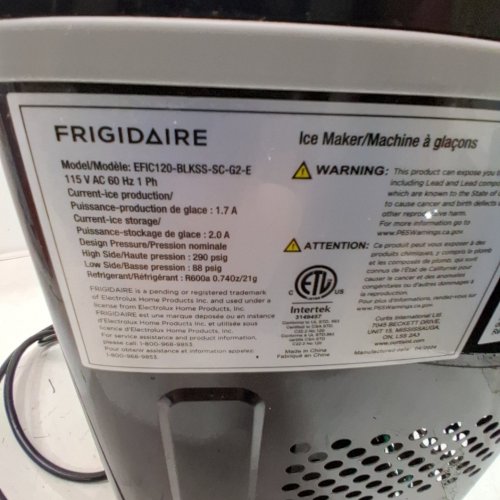 FRIGIDAIRE COMPACT ICE MAKER MACHINE - MAKES 26LBS/DAY - BLACK(MODEL: EFIC130-SSBLACK) image 7