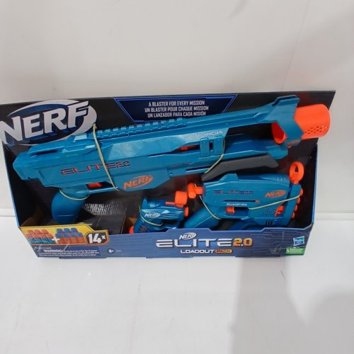 3PC NERF ELITE 2.0 LOADOUTSET BLASTER PACK - TECHNICIAN DS-2 / QUADFIRE QS-4 & ACE SD-1 BLASTERS - BLUE (MODEL: 2414317) image 2