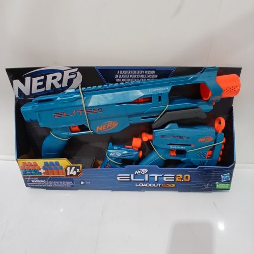 3PC NERF ELITE 2.0 LOADOUTSET BLASTER PACK - TECHNICIAN DS-2 / QUADFIRE QS-4 & ACE SD-1 BLASTERS - BLUE (MODEL: 2414317) image 3