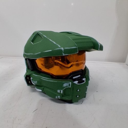 MEN'S DISGUISE HALO MASTER CHIEF LIGHT-UP DELUXE HELMET - ONE SIZE - GREEN (MODEL:24442) image 4