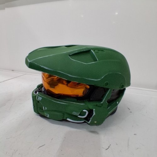 MEN'S DISGUISE HALO MASTER CHIEF LIGHT-UP DELUXE HELMET - ONE SIZE - GREEN (MODEL:24442) image 5