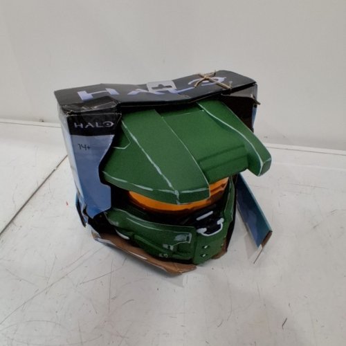 MEN'S DISGUISE HALO MASTER CHIEF LIGHT-UP DELUXE HELMET - ONE SIZE - GREEN (MODEL:24442) image 7
