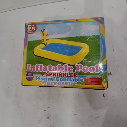 KIDSJOY INFLATABLE OUTDOOR KIDDIE POOL SPRINKLER - 78.7"X43.3"X7.5" - YELLOW / ORANGE image 3