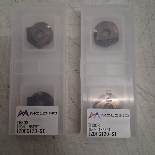 2 (2PK) MOLDINO INDEXABLE HELIX EDGE CUTTING INSERT - TH303 - 0.750" DIAMETER (MODEL: IZDFG120-ST) image 2