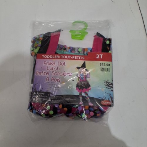 2PC GIRL'S GOODMARK POLKA DOT WITCH COSTUME - 2T - MULTICOLOUR (STYLE: CA34682) image 3