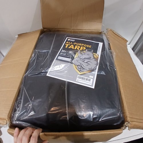 GUARD SHIELD ALL-PURPOSE TARP - 20FT X 30FT - 20 MM - BLACK image 2