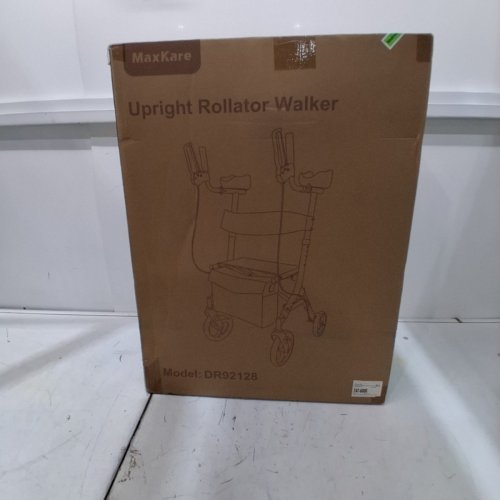 MAXKARE UPRIGHT ROLLATOR WALKER WITH SWIVEL WHEELS - 300 LBS CAPACITY - BLACK & RED (MODEL:DR92128) image 2