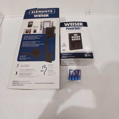 WEISER ELECTRONIC DOOR LOCK & HANDLESET - MATTE BLACK (MODEL: 1983676) image 2