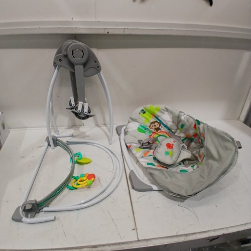 BRIGHT STARTS PLAYFUL PARADISE PORTABLE AUTOMATIC BABY SWING WITH MUSIC - MULTI COLOR (MODEL: 13069-MESS) image 2