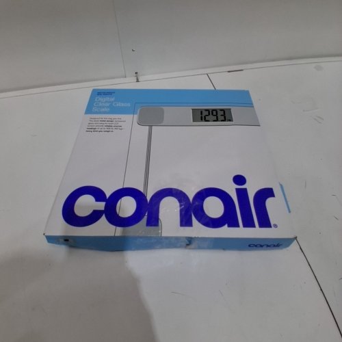 CONAIR THINNER CLEAR GLASS WEIGHT SCALE - 400LBS MAX -CLEAR/GREY (MODEL: TH231L) image 4