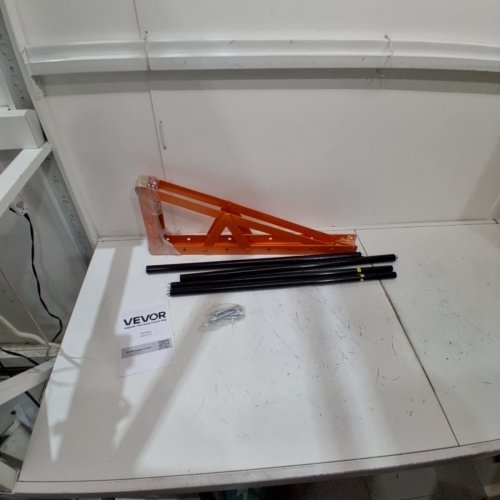 WALL MOUNTED ADJUSTABLE HEAVY-DUTY TIRE RACK - 31" TO 56" - FOR R14-R20 TIRES - ORANGE/STEEL (MODEL: TC0519) image 2