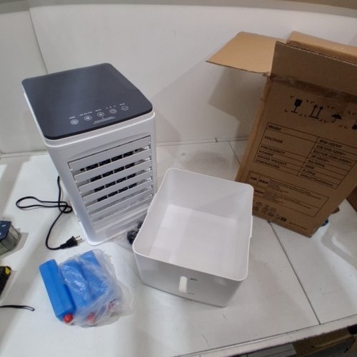 3-IN-1 PORTABLE 60° OSCILLATING AIR CONDITIONER/COOLER WITH REMOTE - 3 SPEEDS - 5.5L - WHITE(MODEL: BW-102YF) image 3