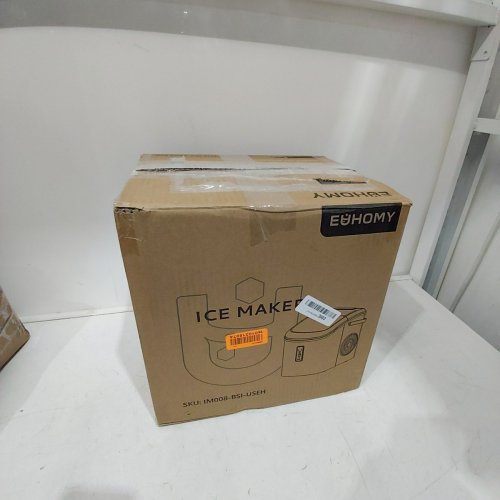 EUHOMY COUNTERTOP ICE MAKER WITH CARRY HANDLE, BASKET & SCOOP - MAKES 26LB PER DAY - GREY(MODEL: IM008-BSI-USEH) image 6